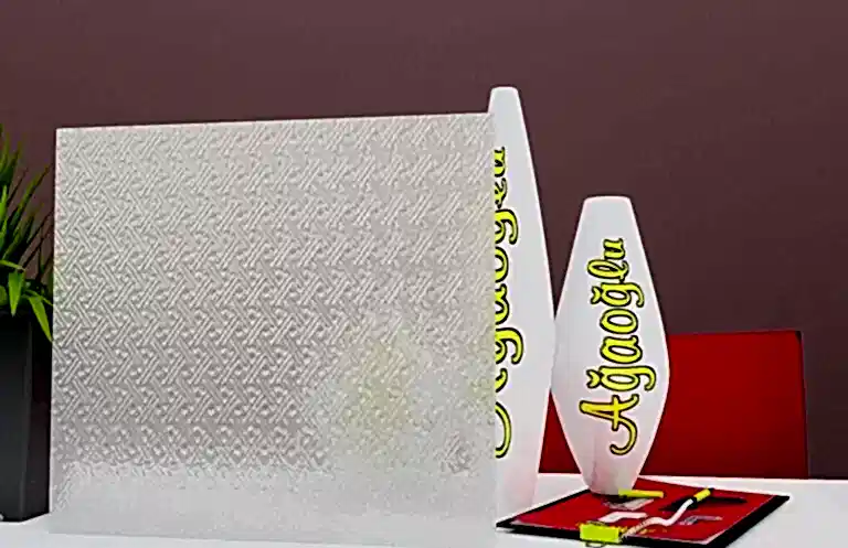 Hasır Dekoratif Buzlu Cam