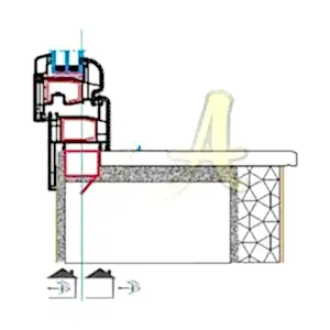 Pervazli kasa ice acilim pencere montaj detayi Agaoglu Egepen Deceuninck Gealan PVC pencere kapi sistemleri