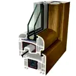 Rovere dorato Folyo Kaplama Agaoglu WinLIFE Gealan Pvc Pencere Kapi Sistemleri